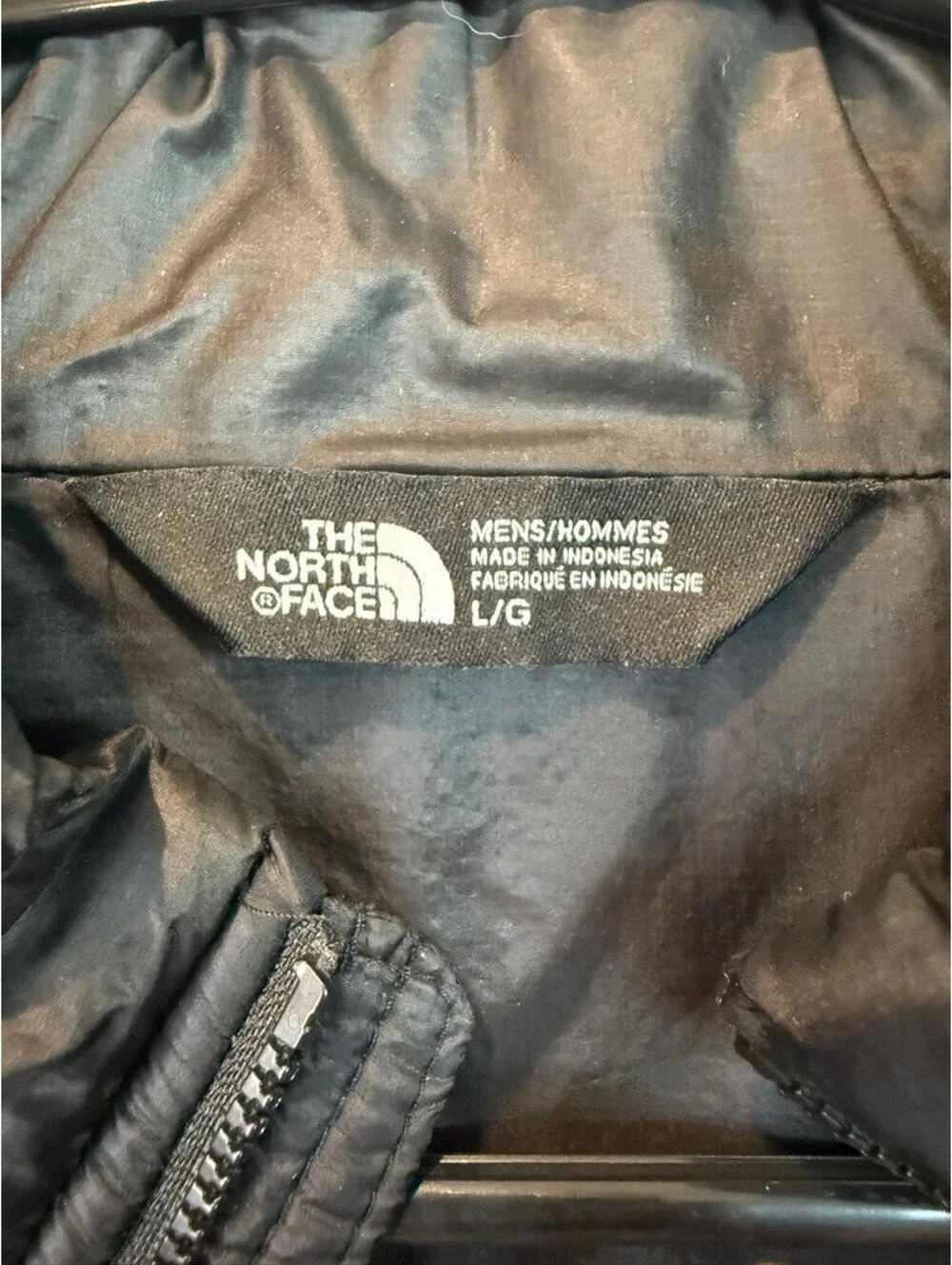 The North Face Men's L Black Quilted Jacket with Minor Damage
